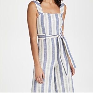 Alice + Olivia striped jumpsuit culottes NEW Size 6 Nautical stripes